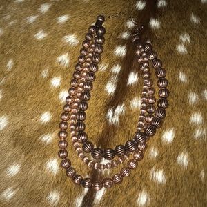 Bronze three layer necklace